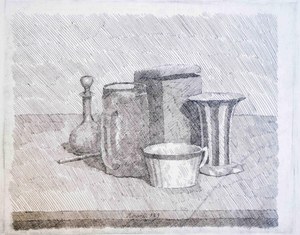 Giorgio Morandi, Still Life with Coffee Cup and Carafe, 1920s, Modern Etching