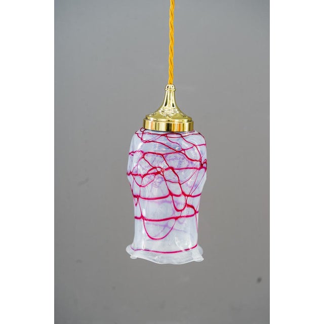 Art Deco Pendant with Opaline Glass Shade, 1920s For Sale - Image 9 of 18