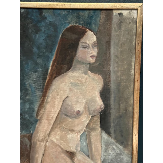 Sonja Peterson, Seated Woman, 1963, Oil on Panel For Sale - Image 4 of 14