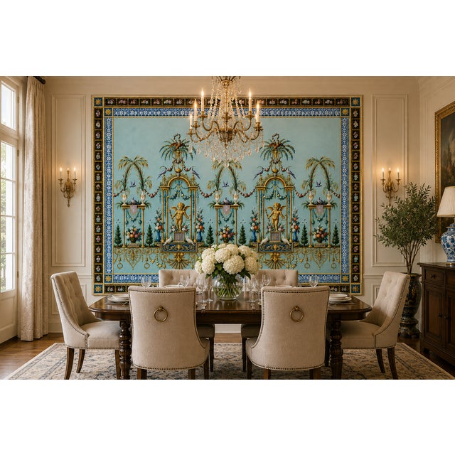 Atelier Aria Lumae Palais De Versailles Arabesque Neoclassical Grand Palace Scale Statement Panel Print For Sale - Image 11 of 15