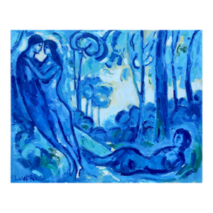 Between Worlds - Original Oil Painting Blue Toned Series