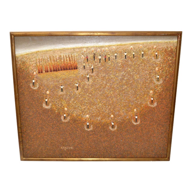 Eduardo Esquivel Solario (Solarium) Acrylic Paint Framed Wall Art 2005 Signed For Sale