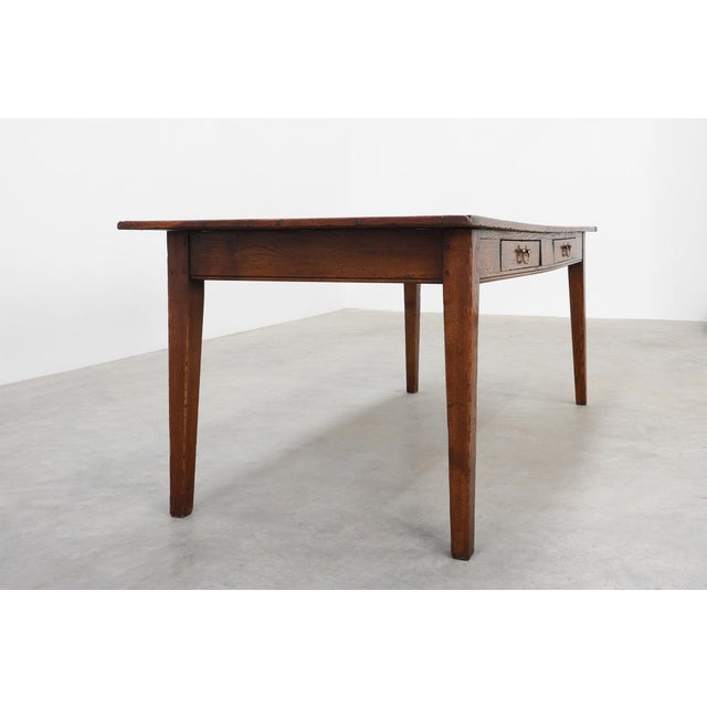 French Provincial Farmhouse Table in Oak, 1800s For Sale - Image 11 of 14