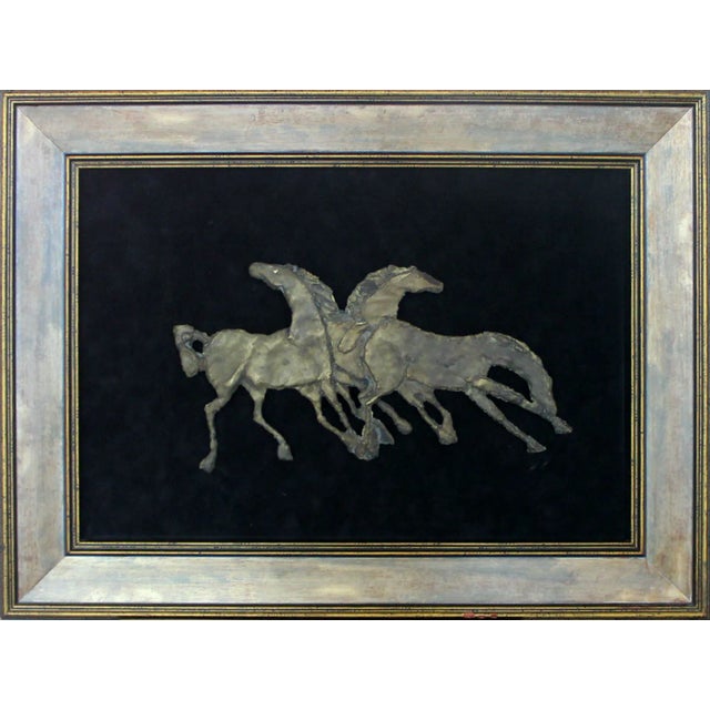 Magdalena Lesniak, Horses, Bronze and Velvet, 2000 For Sale