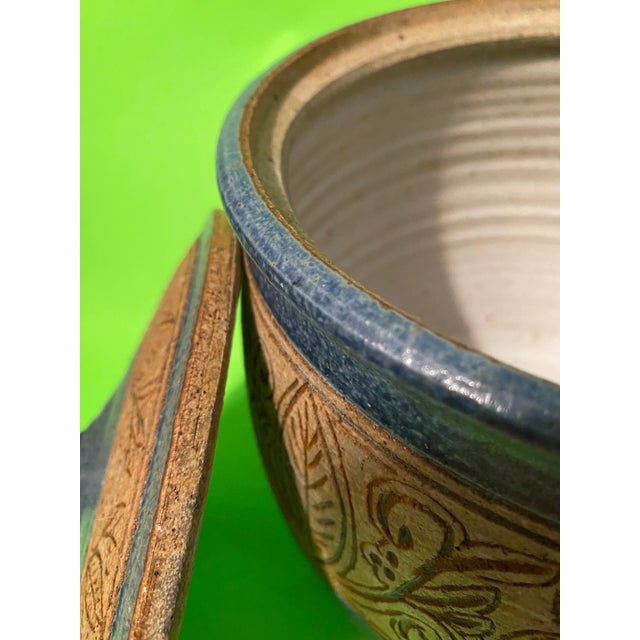 David Greer Incised Lidded Pottery Vessel Chairish