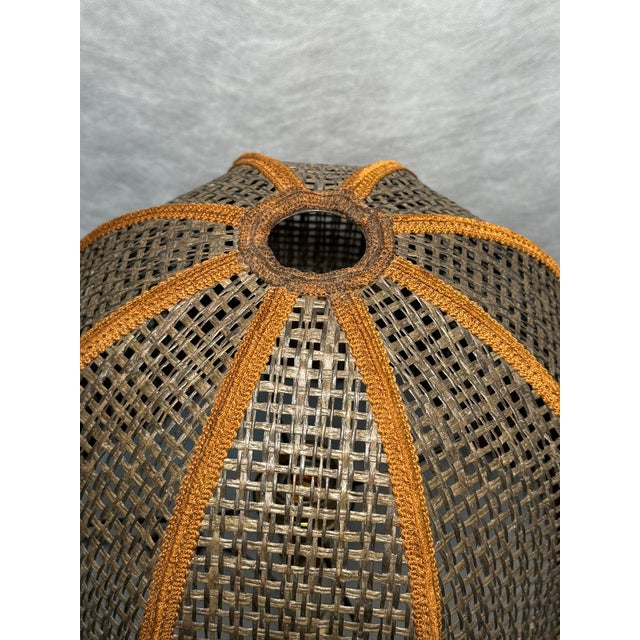 Leola Table Lamp with Woven Shade, 1970s For Sale - Image 6 of 11