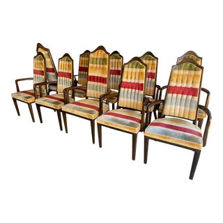 1960s Monteverdi-Young Dining Chairs, Designed by Maurice Bailey, Labeled- Set of 10 For Sale
