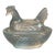 Vintage Glass Chicken Hen on Nest Salt Cellar Miniature Dish For Sale