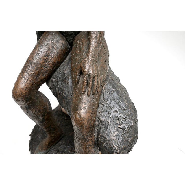 Vintage Sculpture of Nude Woman on a Bench by A. Altmann For Sale - Image 9 of 10