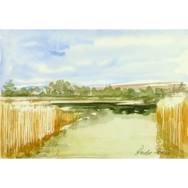Radel-Foesa, Marsh Watercolor For Sale - Image 4 of 4