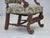 Scandinavian Highback Armchair in Patterned Fabric and Hand-Carved Oak, 1950s For Sale - Image 4 of 18