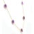 This is part of Chairish’s Fine Jewelry assortment. Amethyst Station Necklace studded with round cut amethyst studded on a...