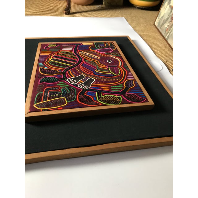 Vintage Mola Tribal Animal Motif Textile Art For Sale In New York - Image 6 of 7