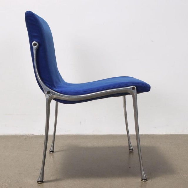 Vintage Office Chairs in Aluminium and Foam, 1970s, Set of 3 For Sale - Image 3 of 11