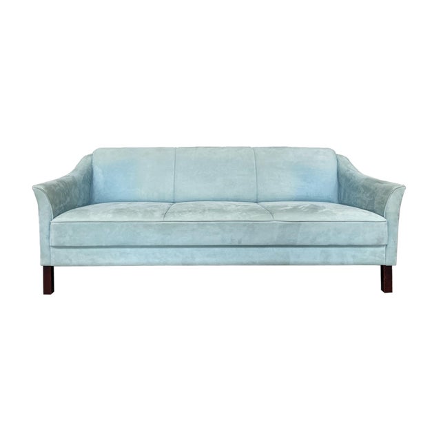 This Danish Modern suite includes one sofa, one settee, and two armchairs. Originally crafted in Denmark in the 1960s, the...