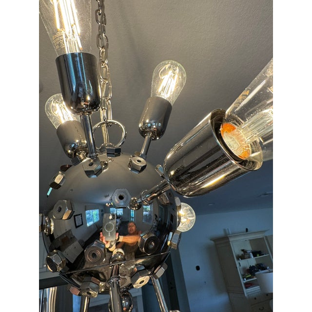 1970s Mid Century Modern Murano Venini Triedi Sputnik Chandelier For Sale - Image 11 of 17