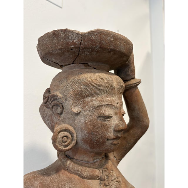 Ancient Majapahit Terracotta Handmaiden, 1500s For Sale - Image 6 of 12