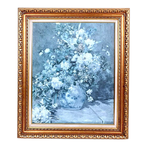 1970s Giltwood Framed Lithograph "Spring Bouquet" After Pierre-August Renoir