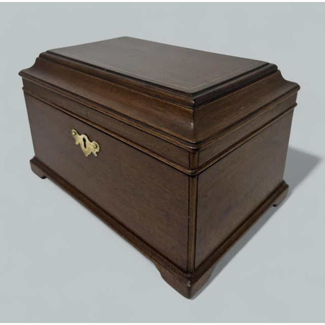Early 19th Century Antique Georgian English Lady's Gentleman's Mahogany Jewelry Casket Box Regency For Sale - Image 5 of 10