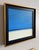 Mid-Century Modern Late 20th Century Minimalist Blue Horizon Beach Scene Oil on Canvas For Sale - Image 3 of 6
