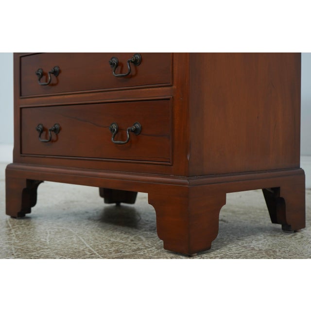 Wood Pair of Stickley Antiquities Mahogany Bachelor Chests For Sale - Image 7 of 18