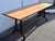 1920s Pine Table Top on Industrial Iron Base For Sale - Image 5 of 12