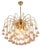 Vintage Gold Rain Chandelier with Handmade Murano Glass Pink Flowers, Italy, 1960 For Sale - Image 11 of 16