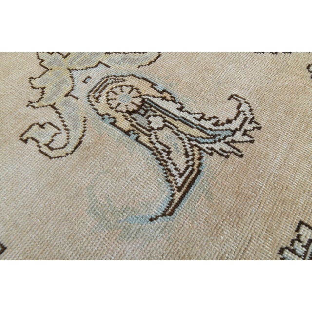 Beige 1960s Vintage Persian Handmade Wool Cotton Beige Area Rug For Sale - Image 8 of 11