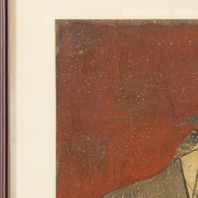 Painting - Espiga Pinto. Mixed media on paper. Signed and dated 1965. Dimensions: 75 cm x 50 cm.