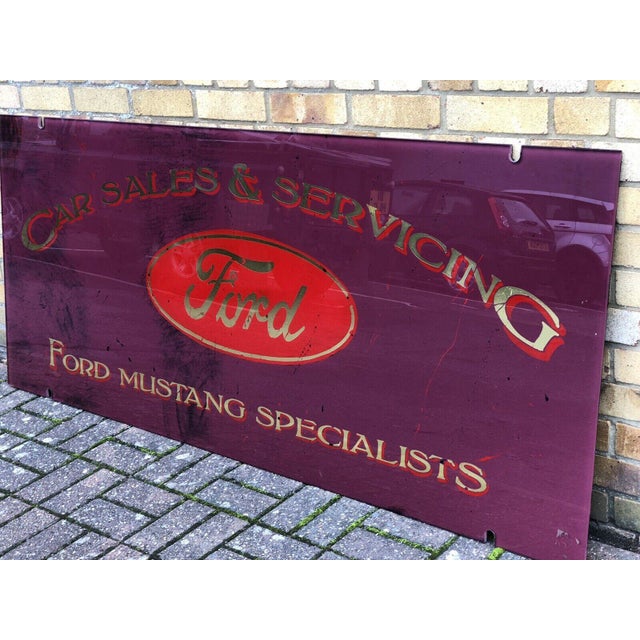 Ford Mustang Glass Garage Shop Sign For Sale - Image 6 of 8