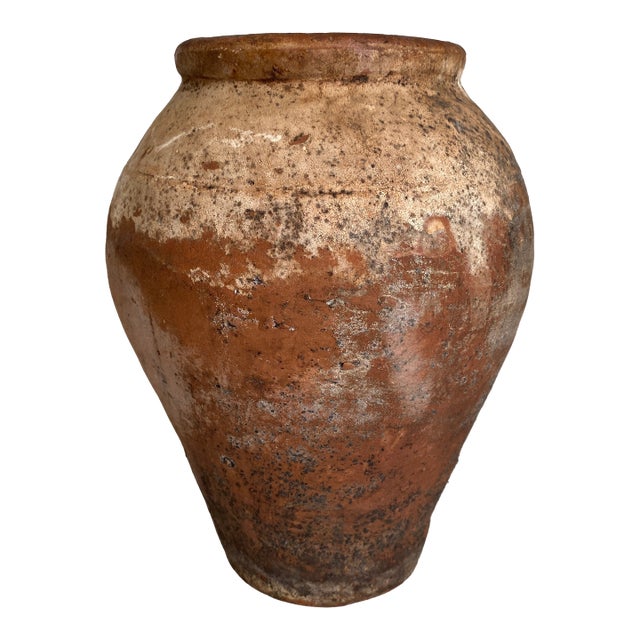 Antique Rustic Terra-Cotta Turkish Vessel Pot For Sale