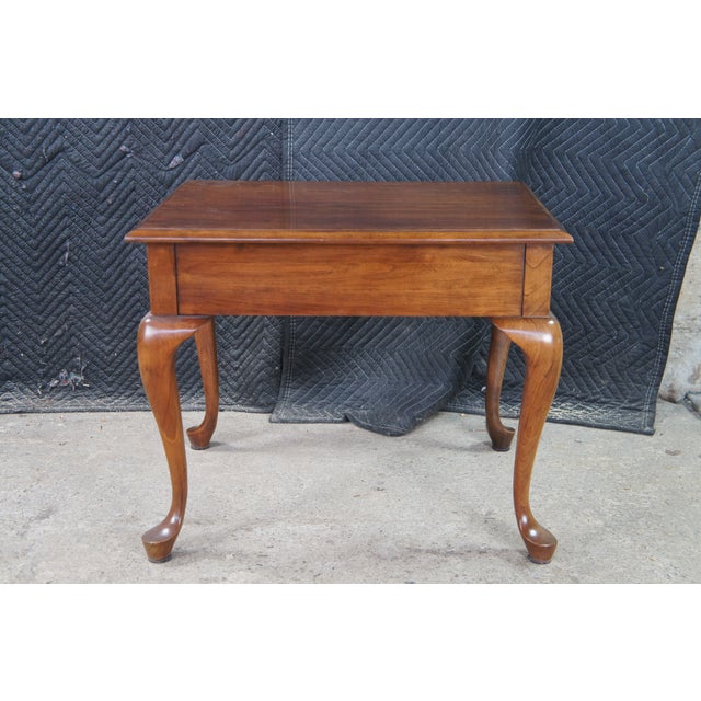 Vintage Pennsylvania House Queen Anne Style Cherry Side Table With Drawer 27" For Sale - Image 13 of 13