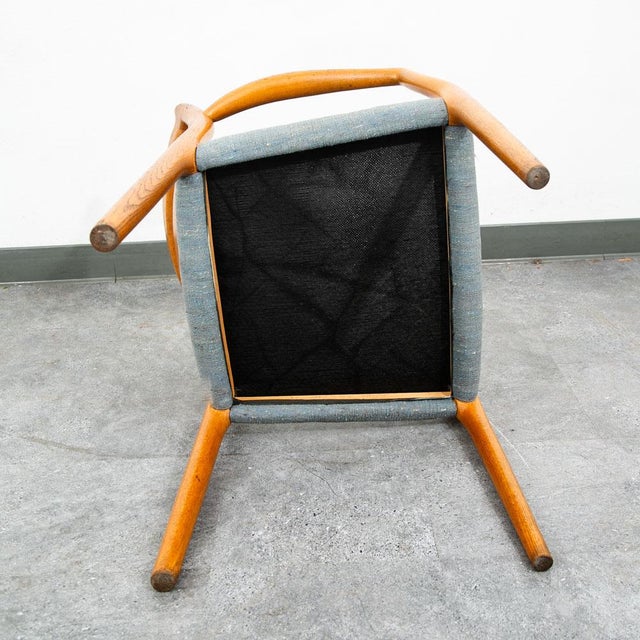 Wood Mid Century Danish Modern Dining Chair Niels j.l Moller #67 Oak Denmark Armchair For Sale - Image 7 of 12