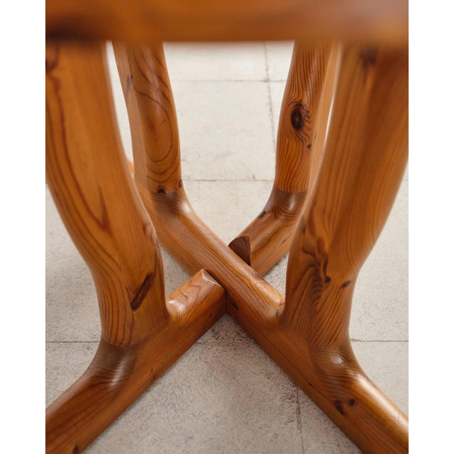 Brutalist Extendable Dining Table in Pine attributed to Rainer Daumiller, Denmark, 1970s For Sale - Image 18 of 18