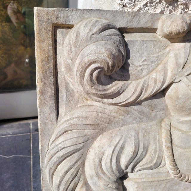 17th Century Carved Marble Coat of Arms with Various Heraldic Symbols For Sale - Image 3 of 16
