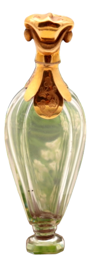 Glass Perfume Bottle with Gold Applications