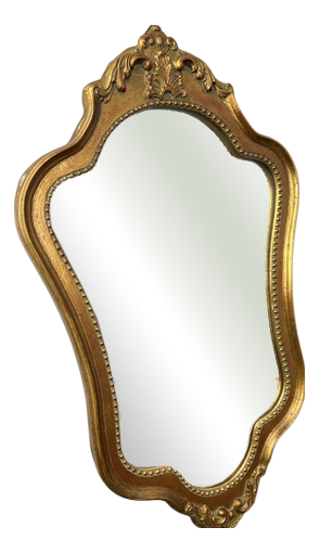 Vintage French Ornate Wall Mirror with Gilt Frame