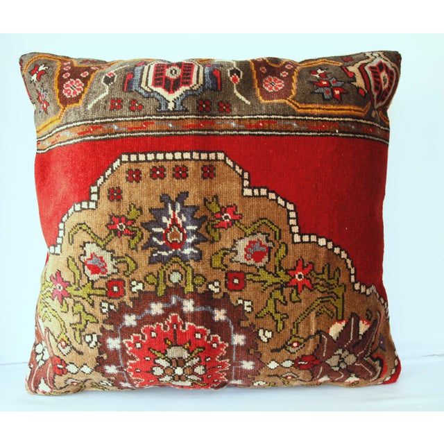 Turkish Handmade Rug Pillow Cushion Cover 26'' X 28'' For Sale In Tampa - Image 6 of 12