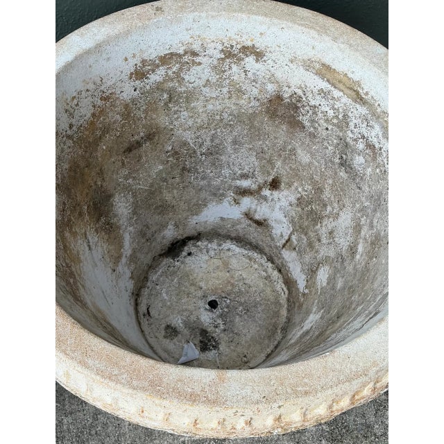Vintage Cement Swag Embellished Planters - Pair For Sale - Image 9 of 12