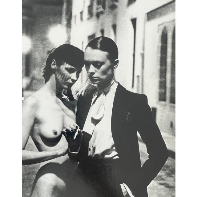Printmaking Materials "Rue Aubriot With Nude Model, Paris 1975" Vintage Silver Gelatin Print by Helmut Newton. For Sale - Image 7 of 9