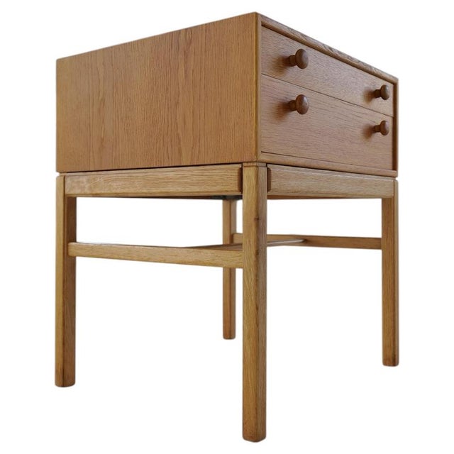 Scandinavian Oak Casino Side Table by Sven Engström, 1960s For Sale - Image 9 of 9