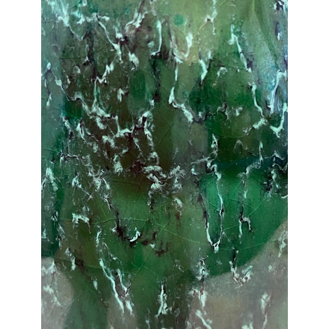 Green Porcelain Egg Brass Stand For Sale In Miami - Image 6 of 13