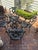 Molla cast Aluminum table base and 4 arm chairs in original condition Table Base is 31.5" width and 31.5" Depth and 28" in...