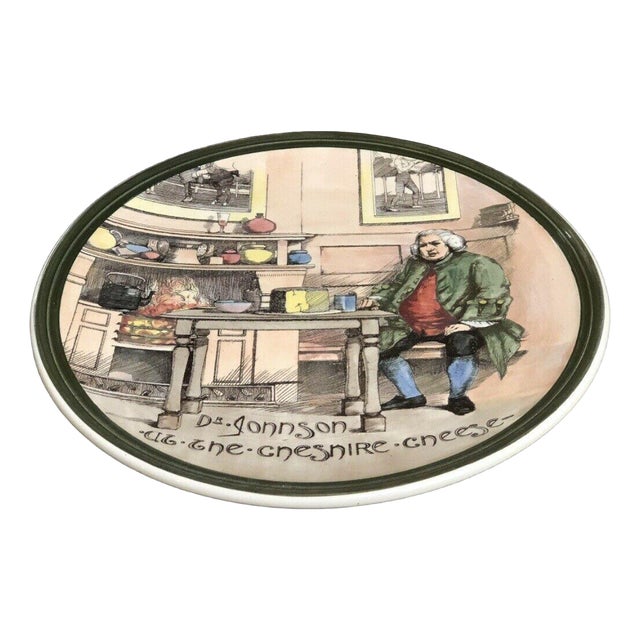 Large Dr Johnson Cheshire Cheese Wall Plate from Royal Doulton For Sale
