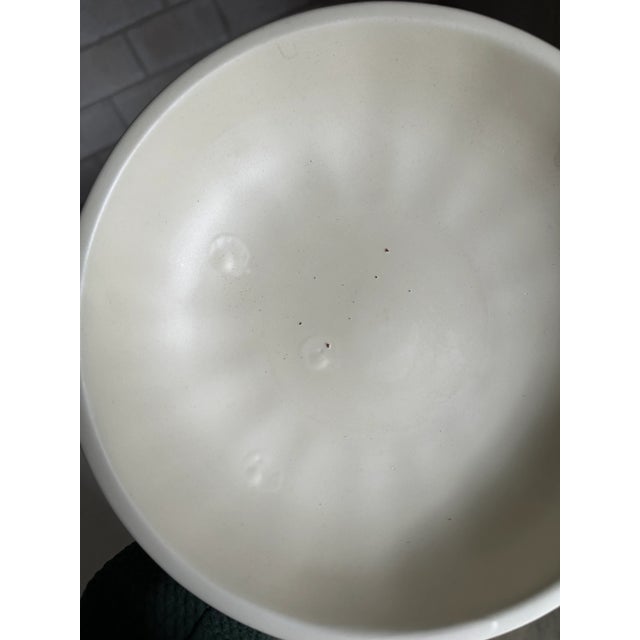 1950s 1940’s Swedish Large Ceramic Plate or Low Bowl Attributed to Harald Östergren for Upsala Ekeby For Sale - Image 5 of 7