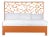 Tiffany Platform Bed King, Citrus Orange For Sale
