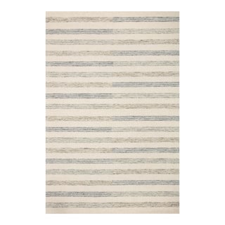 Chris Loves Julia x LoloiChris Ivory / Slate 7'-9" x 9'-9" Area Rug For Sale