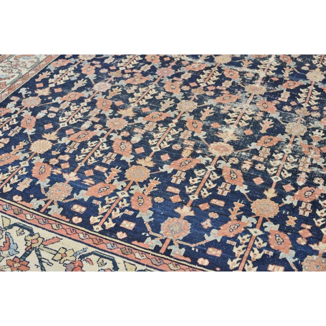 Textile Antique Lattice Design Bordered Rug, 9.11 x 12.6 For Sale - Image 7 of 11