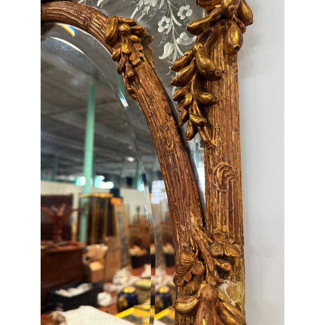 French Faux Bois Giltwood Mirror With Murano-Etched Glass, Late 19th Century For Sale - Image 16 of 16