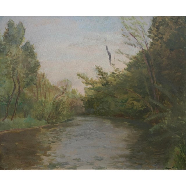 Roger Fiaux, L'arve, Oil on Cardboard, Framed For Sale - Image 11 of 11